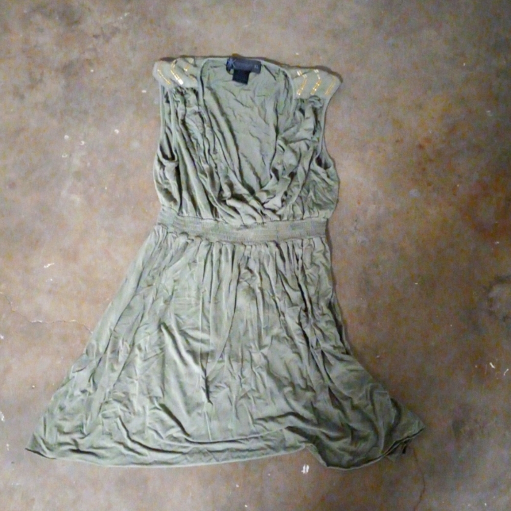 A low- cut dress